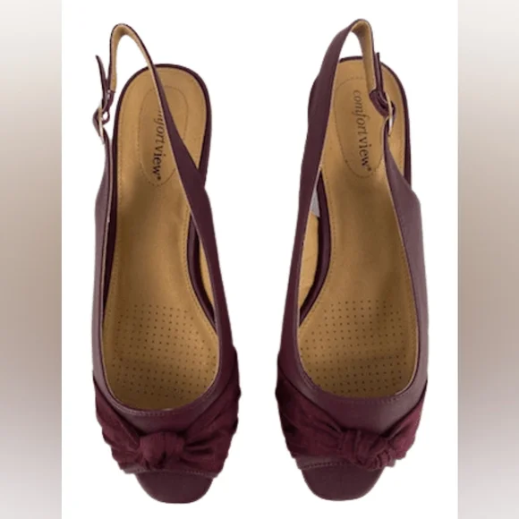 Comfortview women's burgunday sandals size 11W - Picture 2 of 7